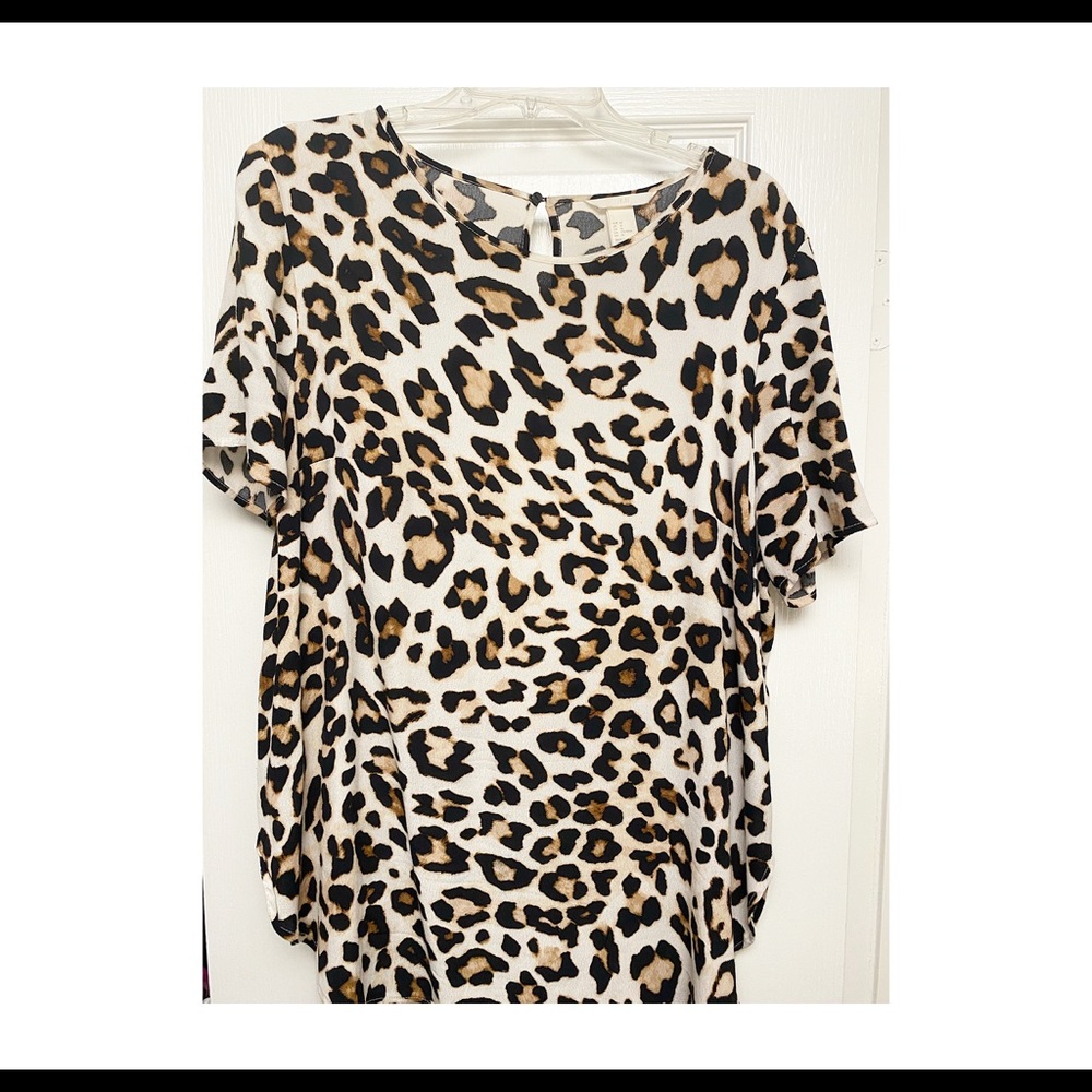 H&M Leopard Print Blouse- Size 14